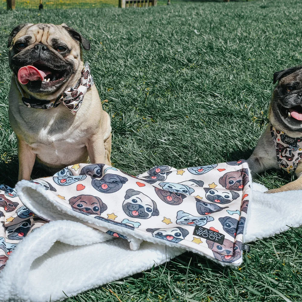 Dog Blanket - It's a Pug's Life