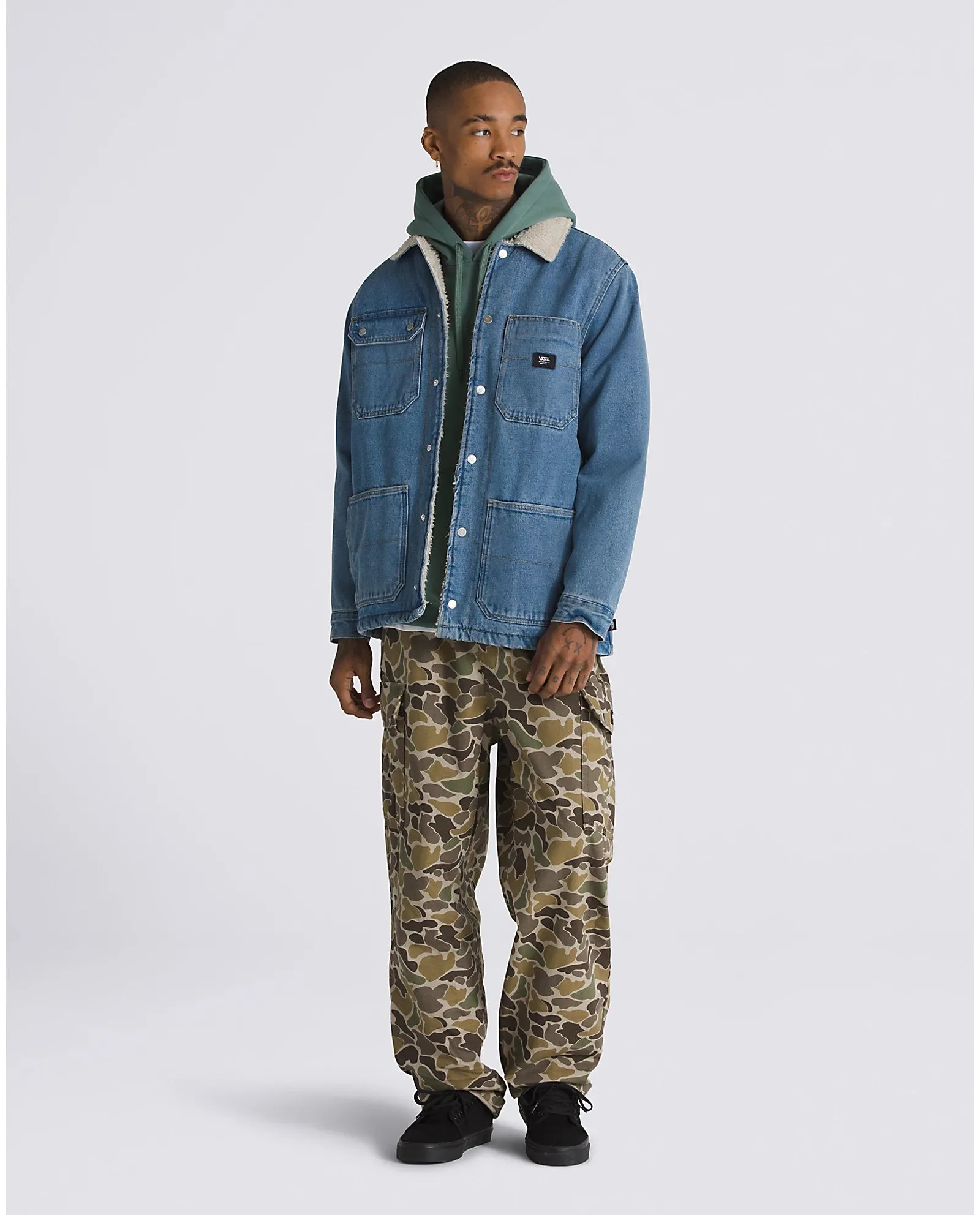 Drill Chore Denim Sherpa Coat