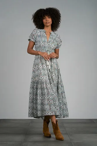 Elan Leaf Kaleidoscope Print Midi Dress