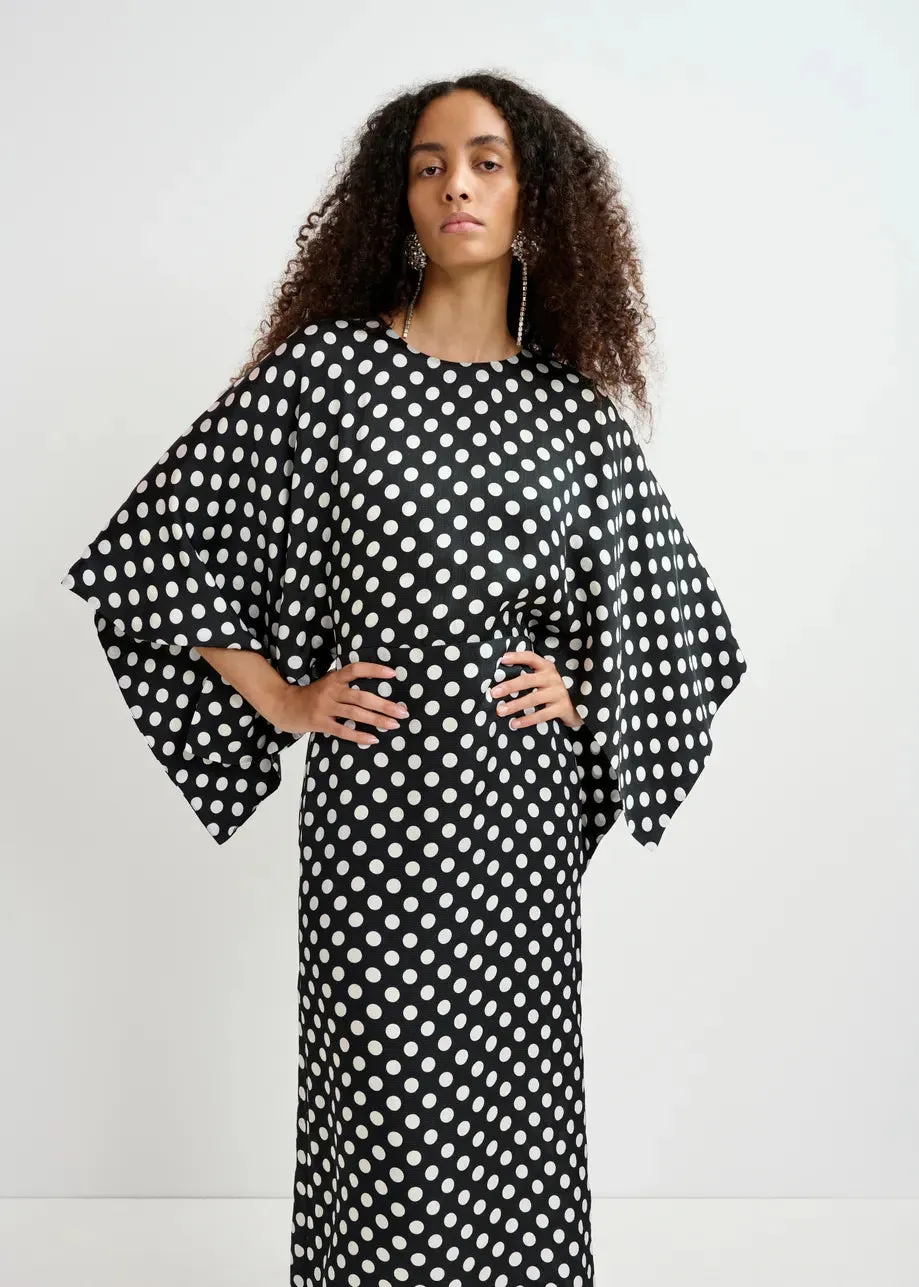 Essentiel Antwerp Black and White Spot Gorpio Dress