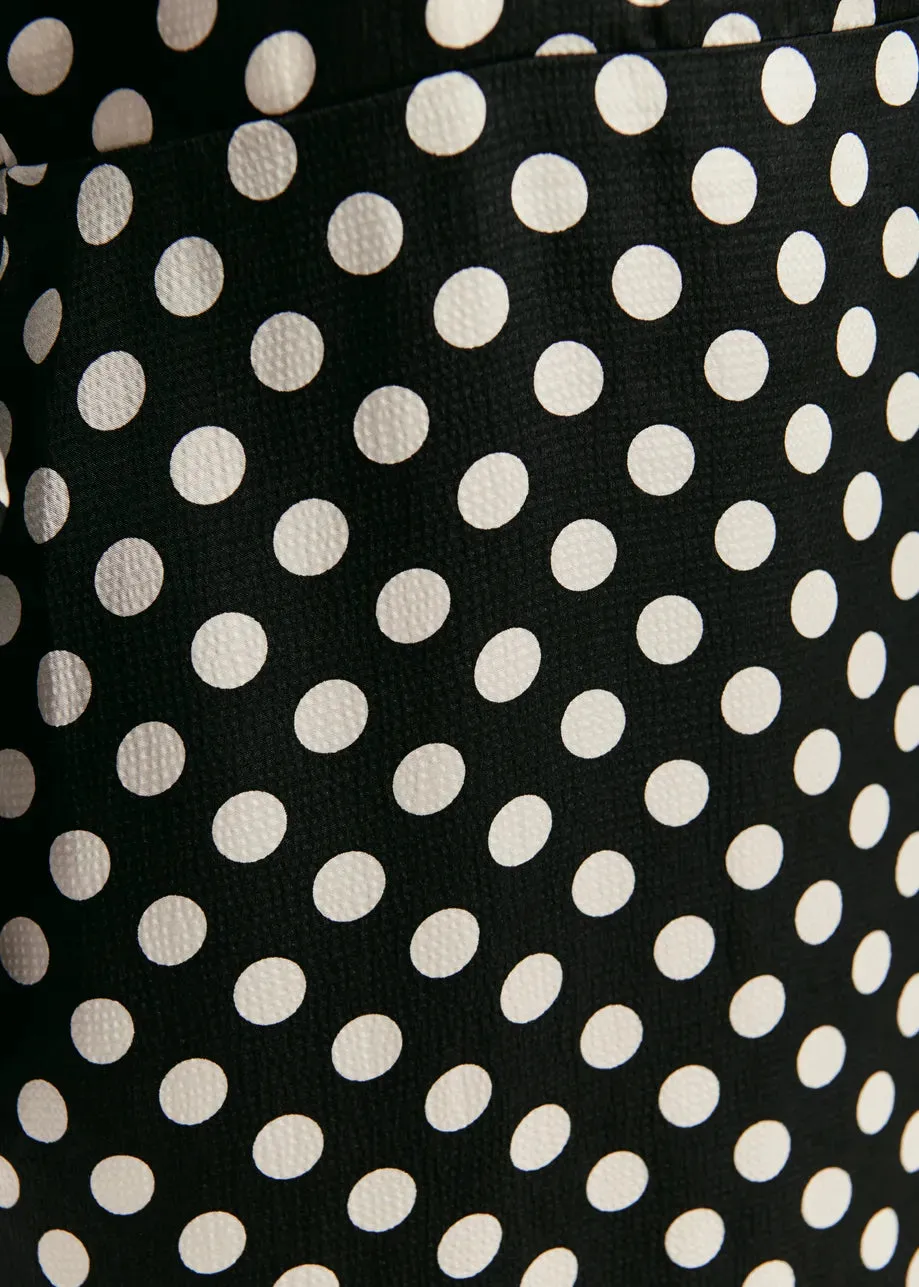 Essentiel Antwerp Black and White Spot Gorpio Dress