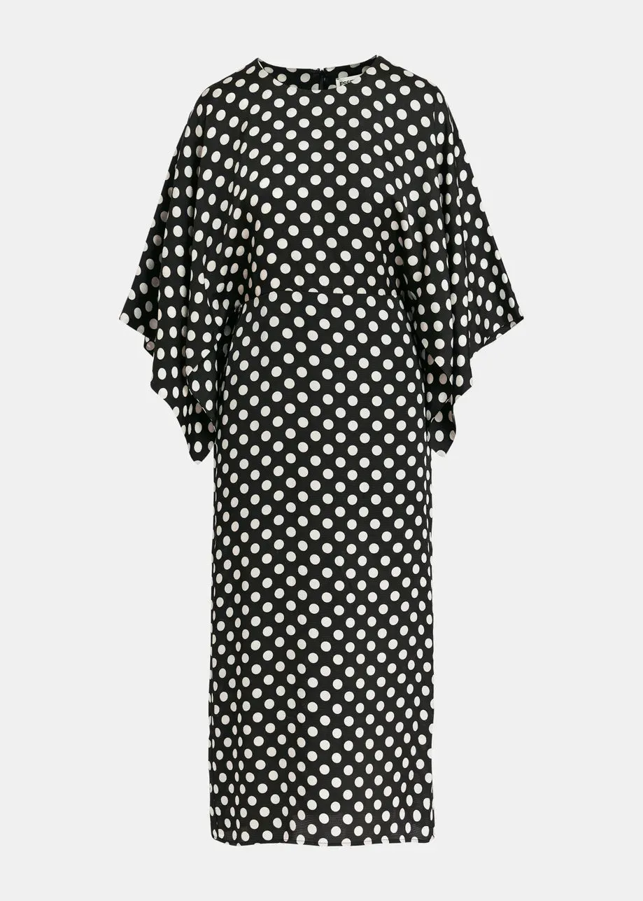 Essentiel Antwerp Black and White Spot Gorpio Dress