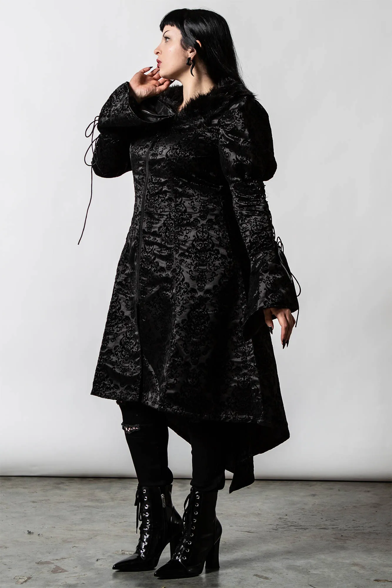 Evarose Brocade Coat - Resurrect