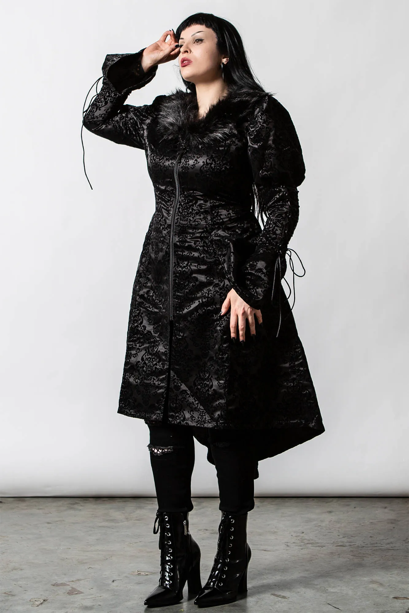 Evarose Brocade Coat - Resurrect