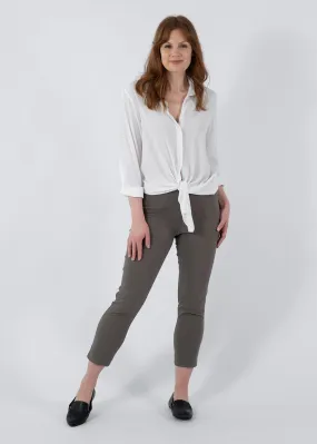 Everyday 7/8 Miracle Bengaline Pant in Bark Neutral