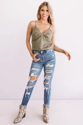 Falling For Trends Tank In Sage