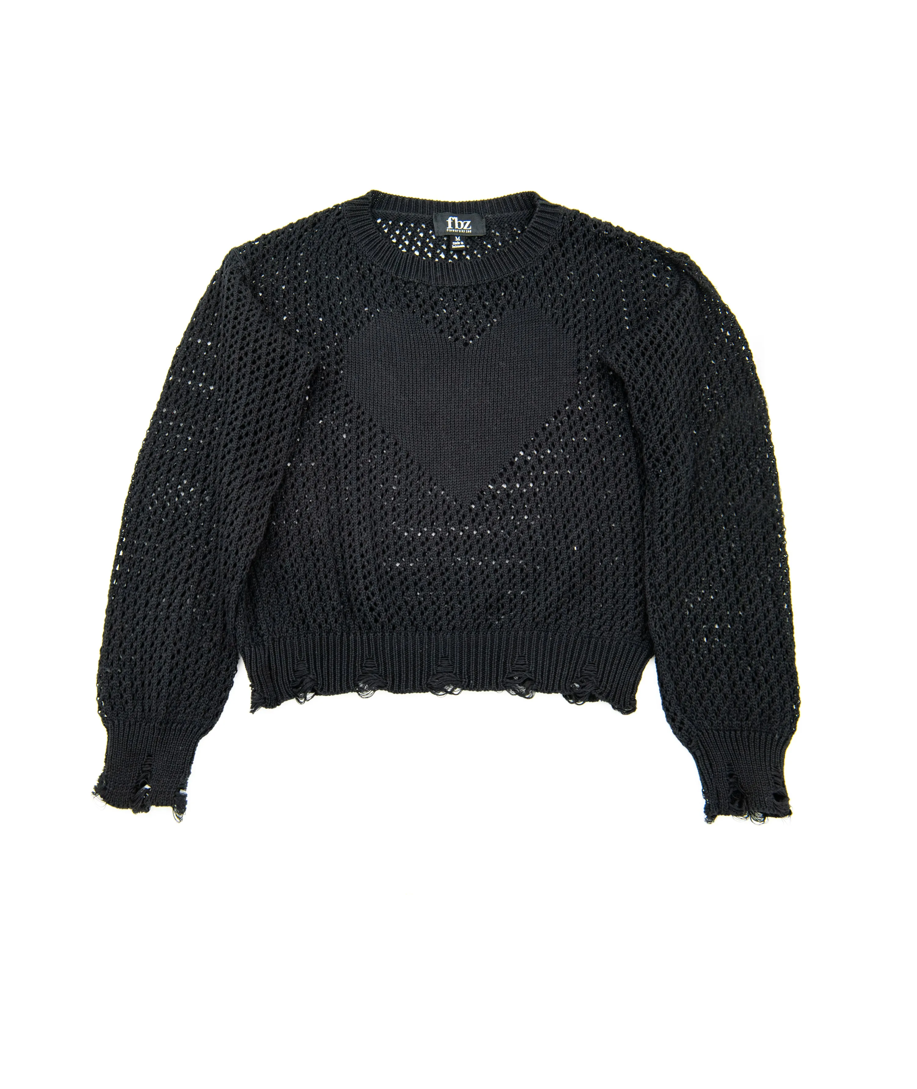 FBZ Girls Black Heart Sweater