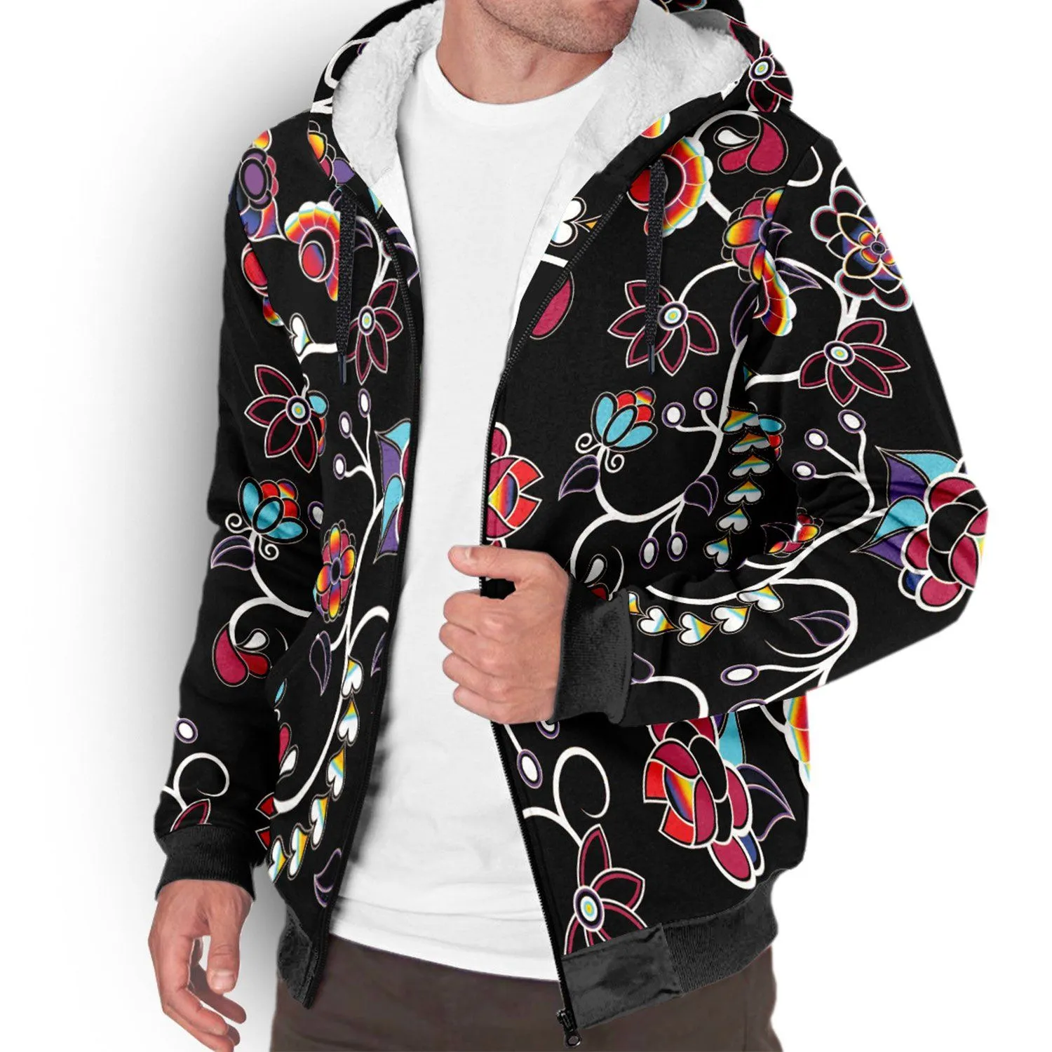 Floral Danseur Sherpa Hoodie