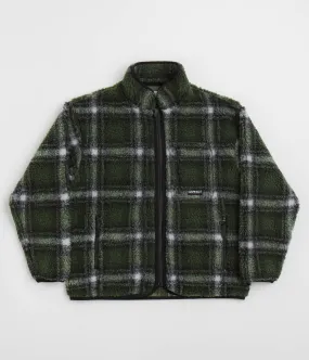 Gramicci Shadow Plaid Sherpa Jacket - Olive Shadow Plaid