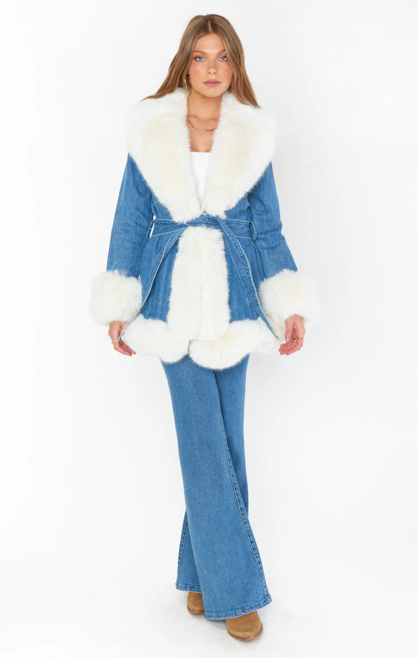 Hudson Coat ~ Sky Rider with Faux Fur