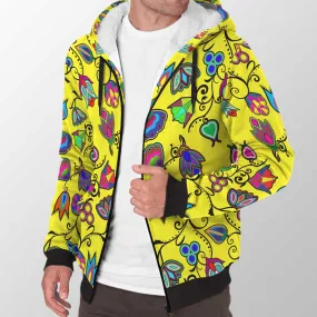 Indigenous Paisley Yellow Sherpa Hoodie