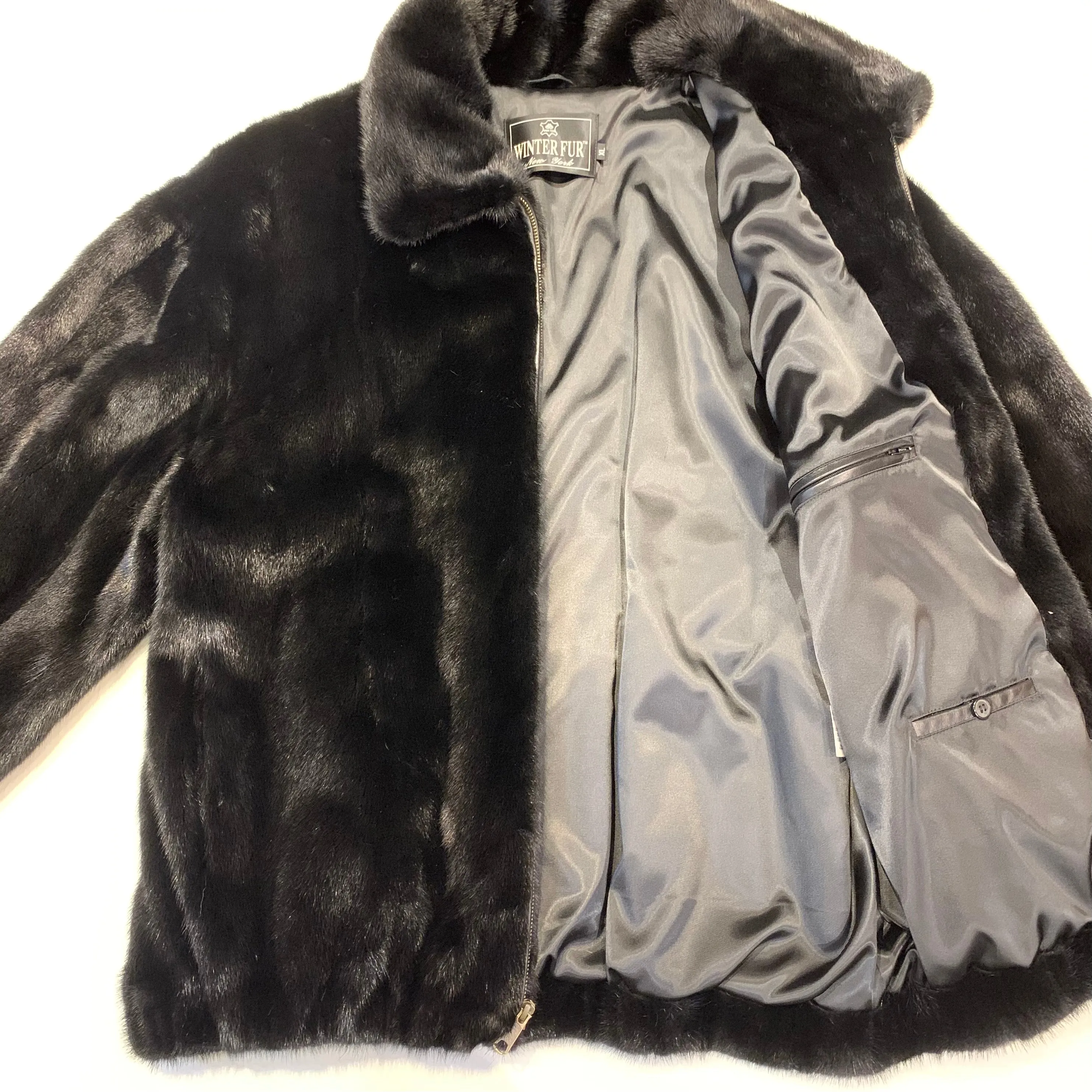 Kashani Black Full Mink Fur Coat