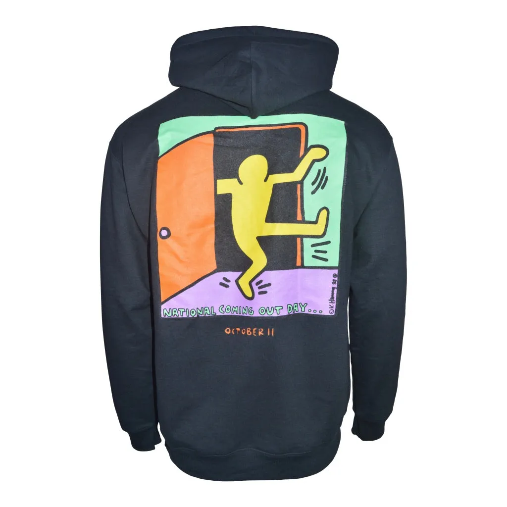 Keith Haring National Coming Out Day Hoodie / Black