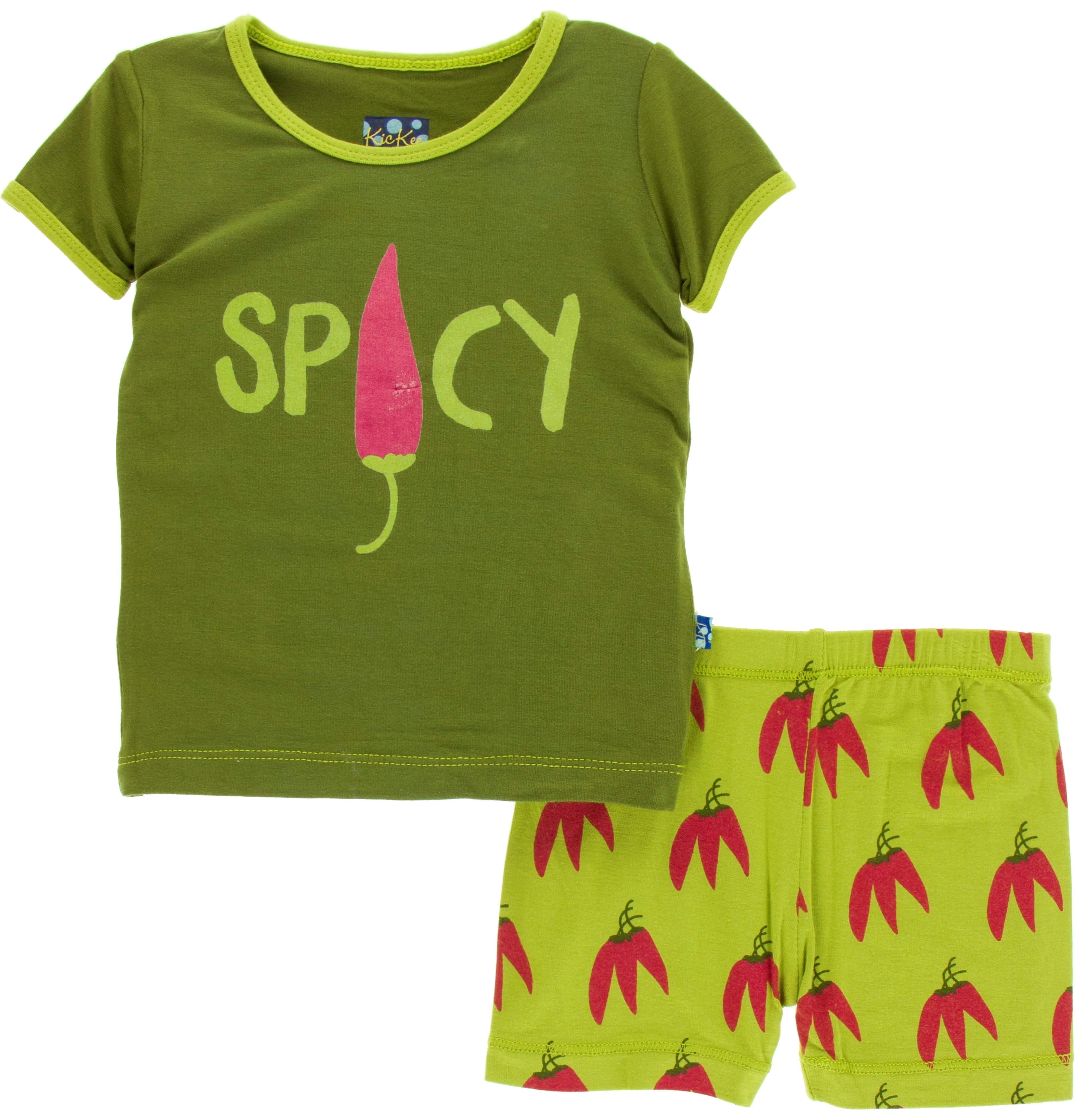 KicKee Pants Meadow Chili Peppers S/S Pajama Set with Shorts