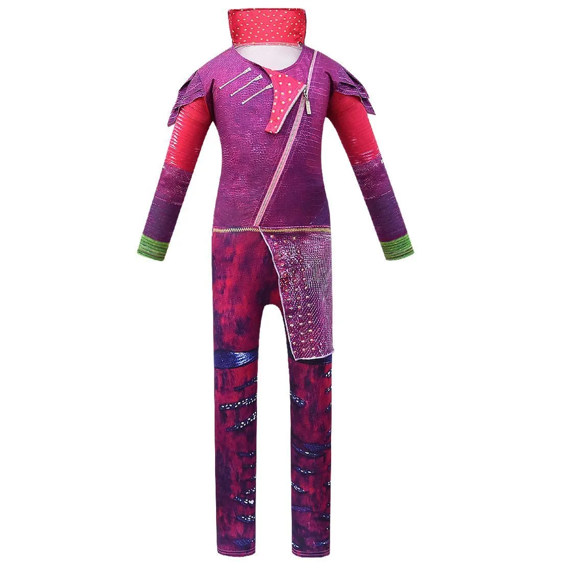 Kids Descendants Mal Cosplay Zentai Suit Costume Children Jumpsuit Bodysuit Outfits