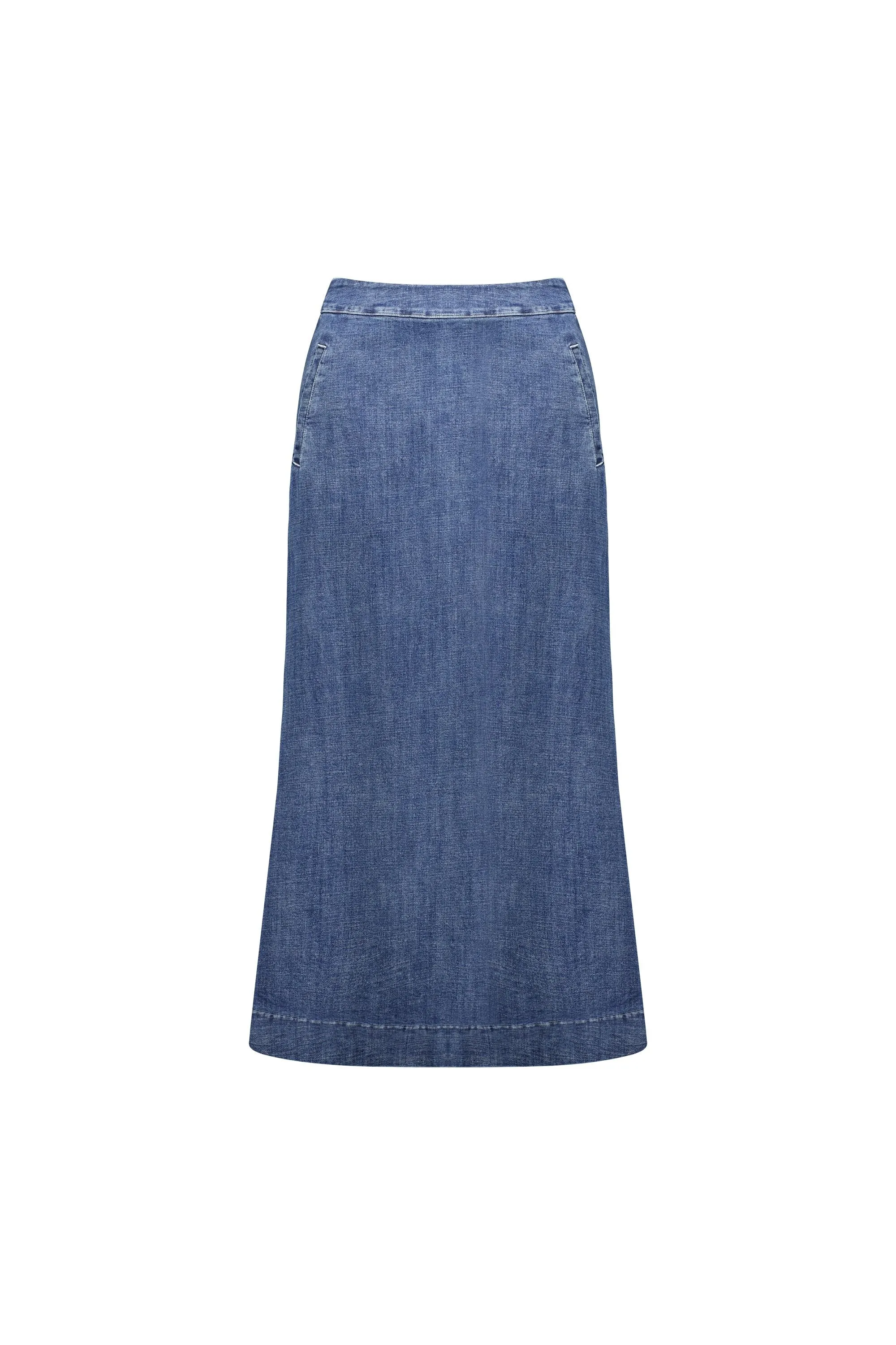 Knewe - Perry Skirt-Mid Wash Denim