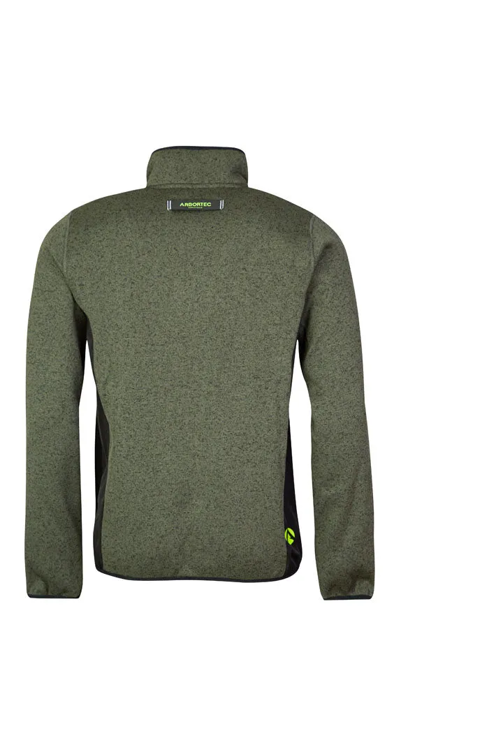 Kudu Plus Melange Zip Sweater Olive