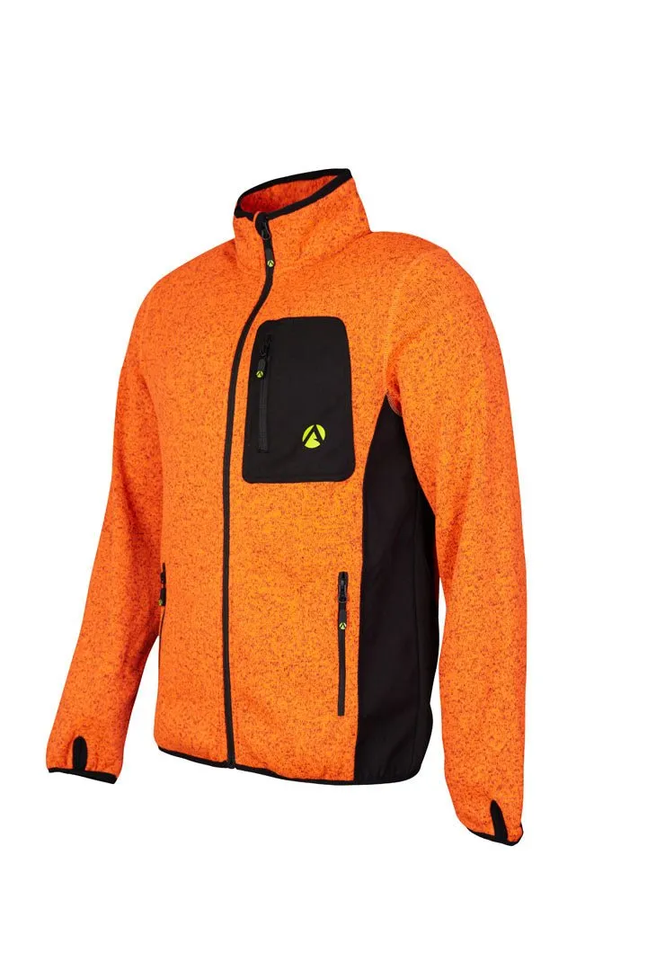 Kudu Plus Melange Zip Sweater Orange