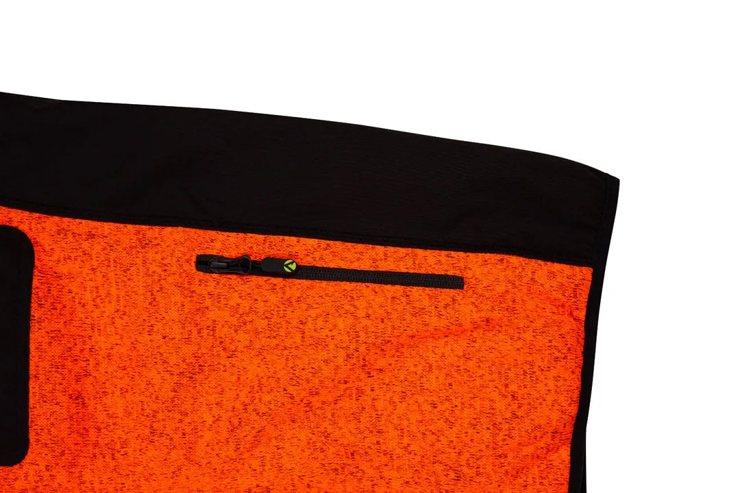 Kudu Plus Melange Zip Sweater Orange