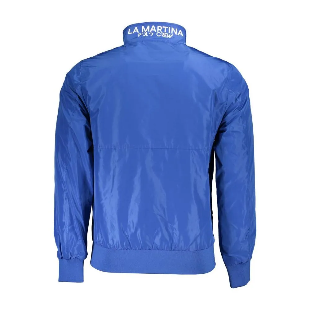 La Martina Blue Polyester Men Jacket