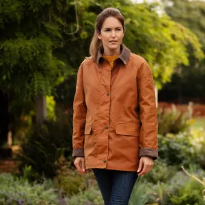 Ladies Bold Landowner Wax Walking Jacket - Mustard