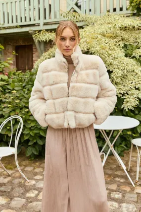 Lamar  Faux Fur  Jacket -winter white