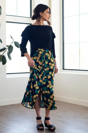 LEMON MIDI SKIRT