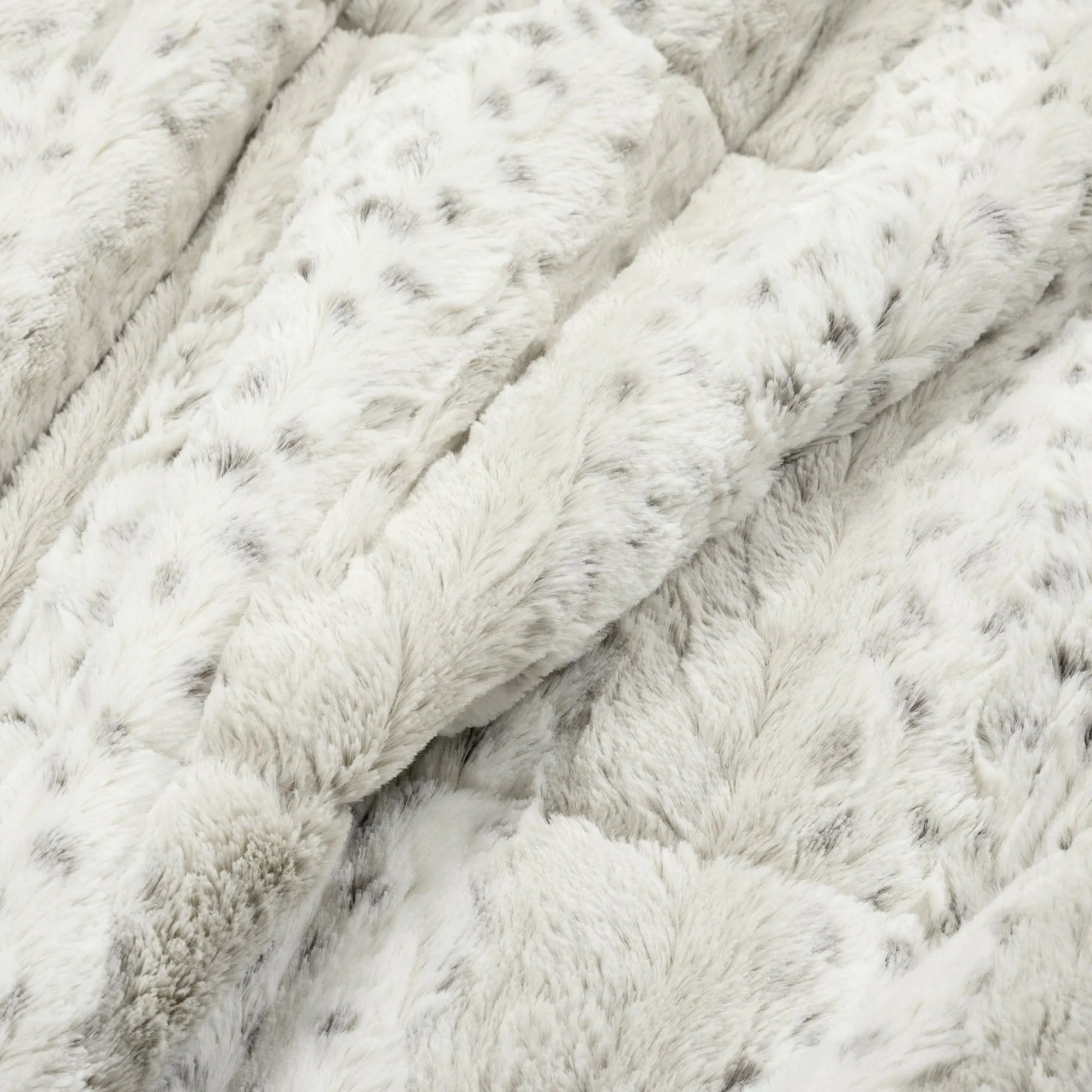 Leopard Textured Faux Fur Comforter 3 Piece Set