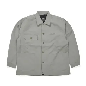 LOGO COLLAR COTTON BASIC JACKET GRAY