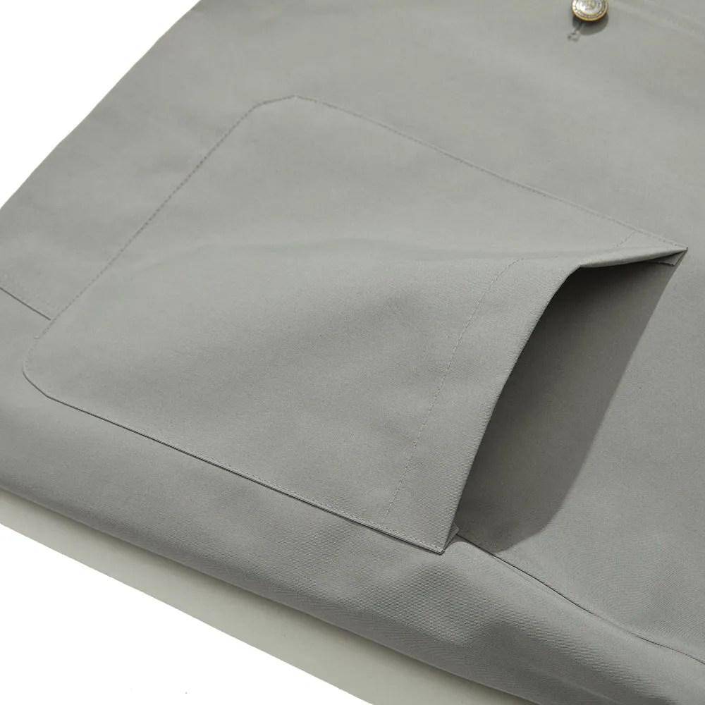 LOGO COLLAR COTTON BASIC JACKET GRAY