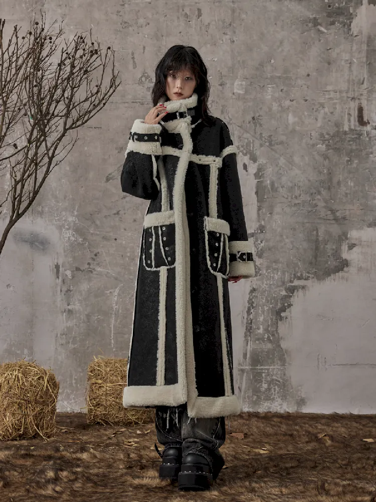 Long Lamb Wool Fur Coat【s0000010976】