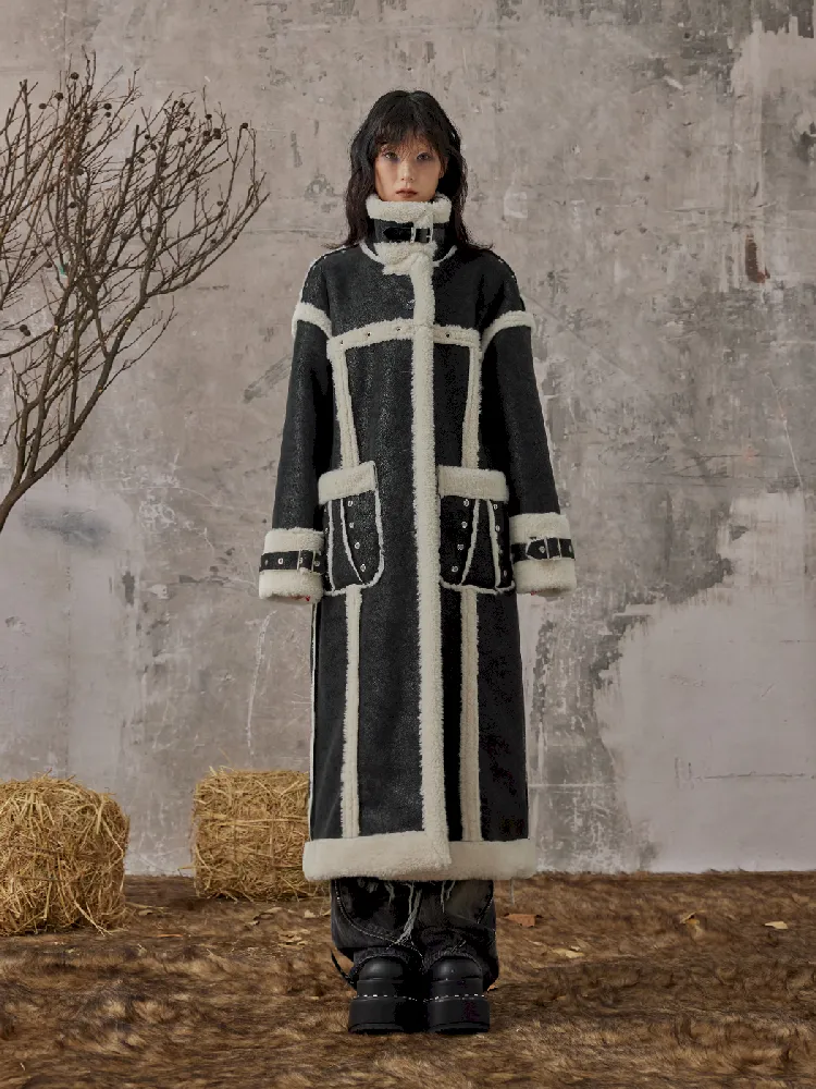 Long Lamb Wool Fur Coat【s0000010976】