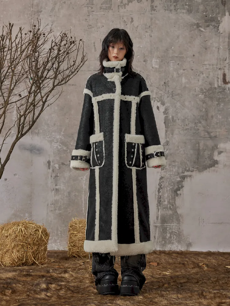 Long Lamb Wool Fur Coat【s0000010976】