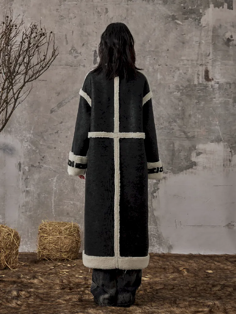 Long Lamb Wool Fur Coat【s0000010976】