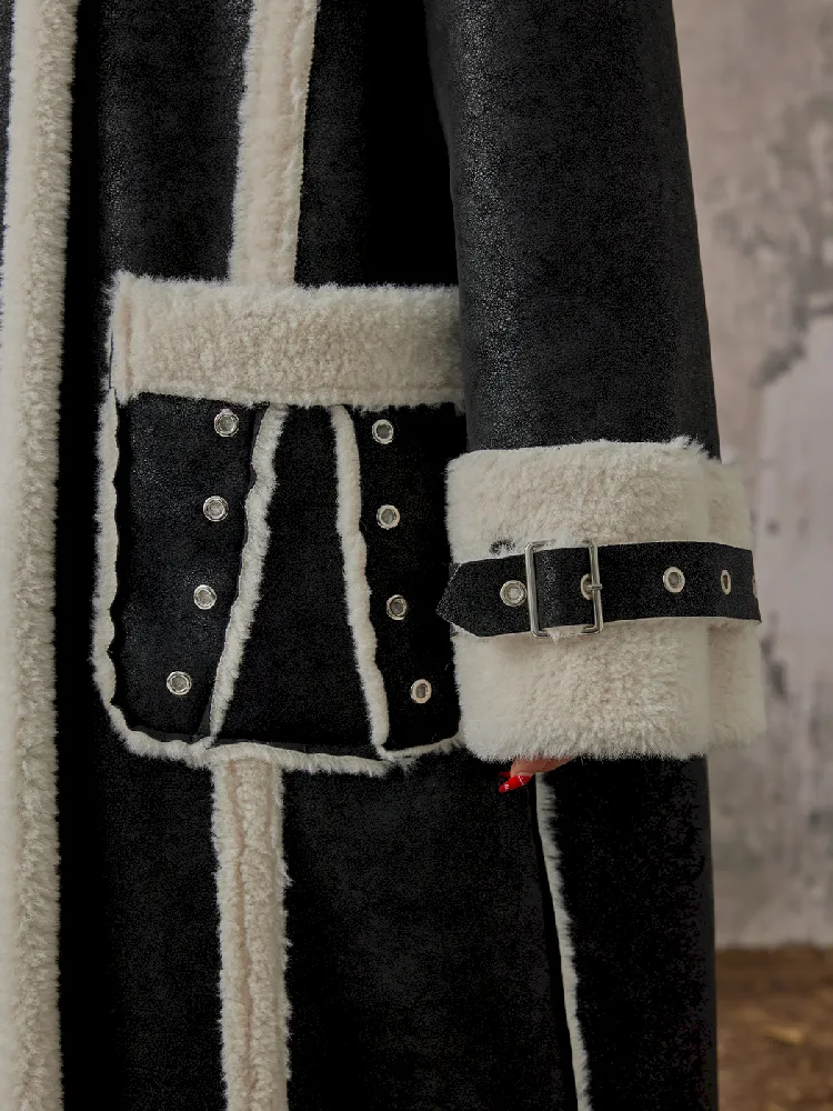 Long Lamb Wool Fur Coat【s0000010976】