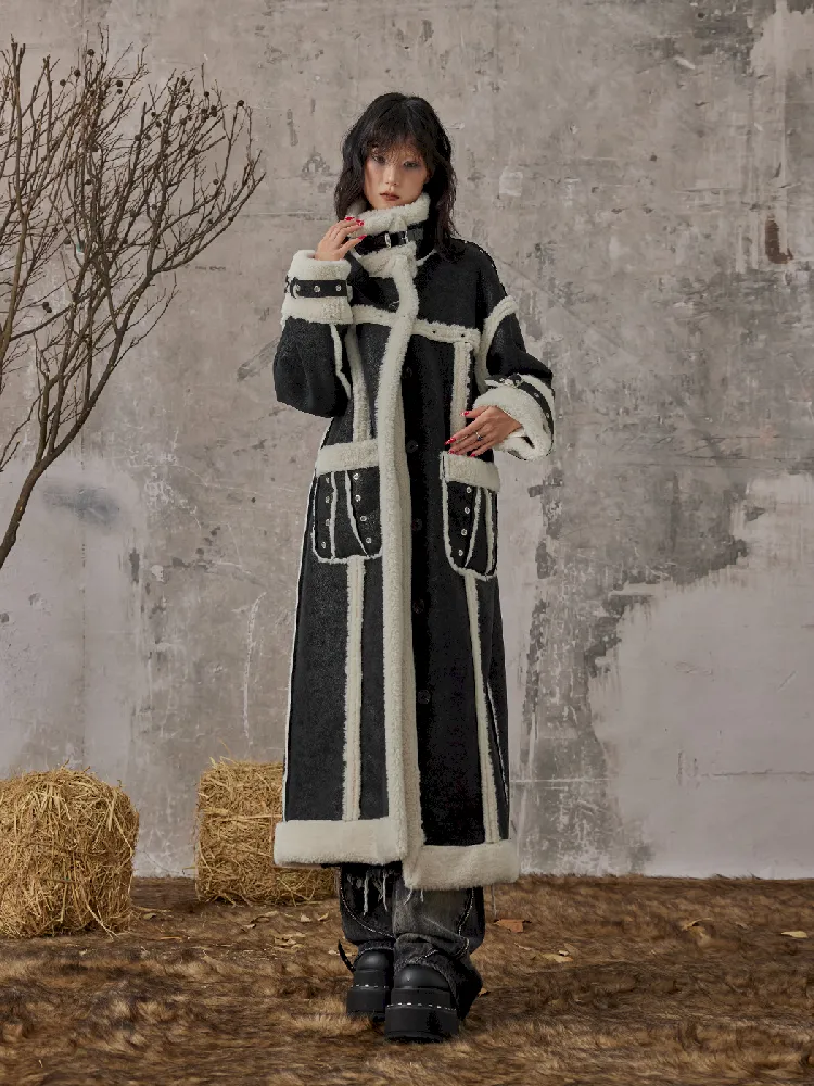 Long Lamb Wool Fur Coat【s0000010976】