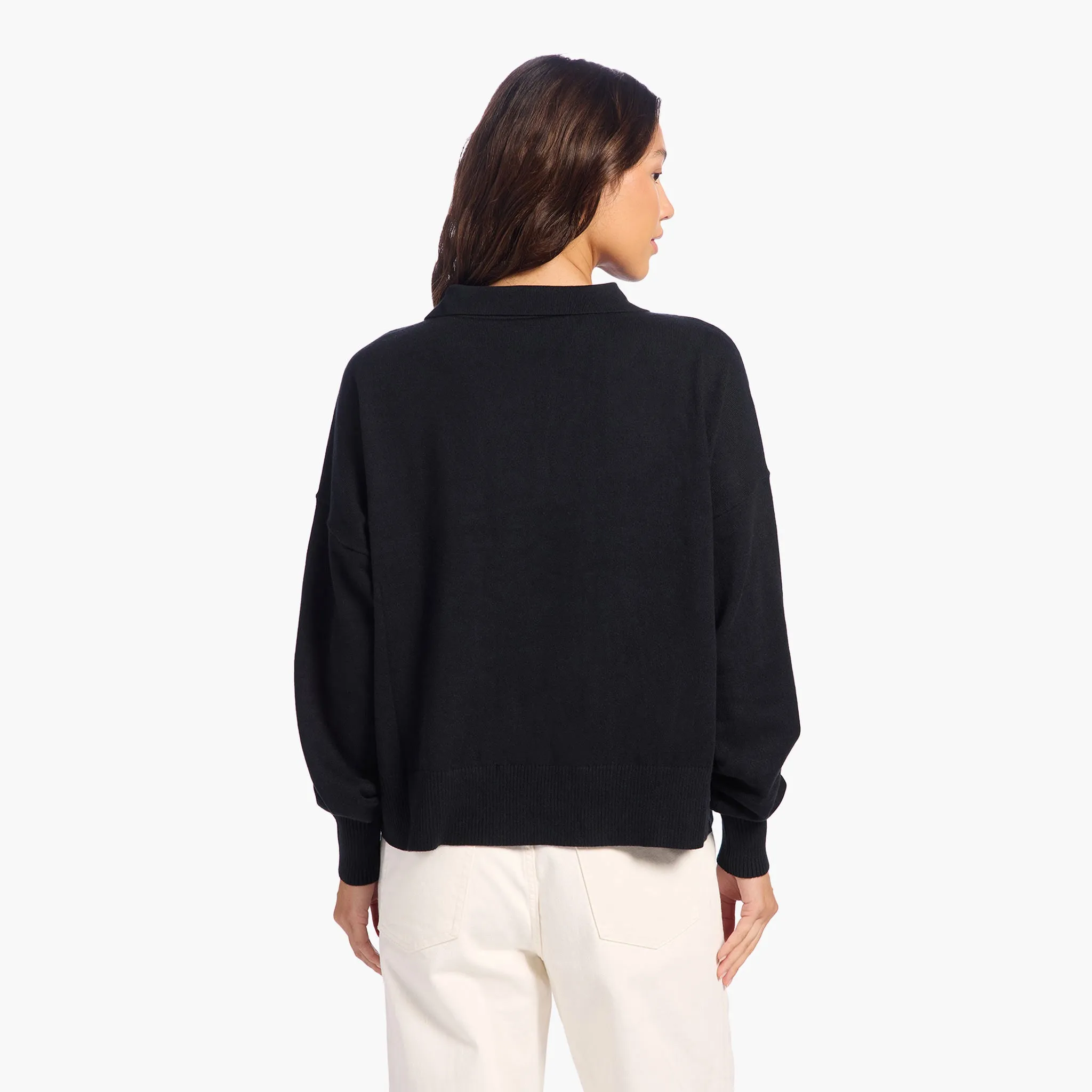 Luxe Knit Polo Sweater