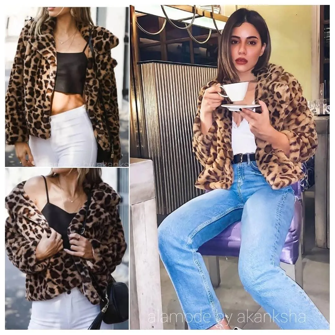 Luxury Leopard Soft Fur Jacket