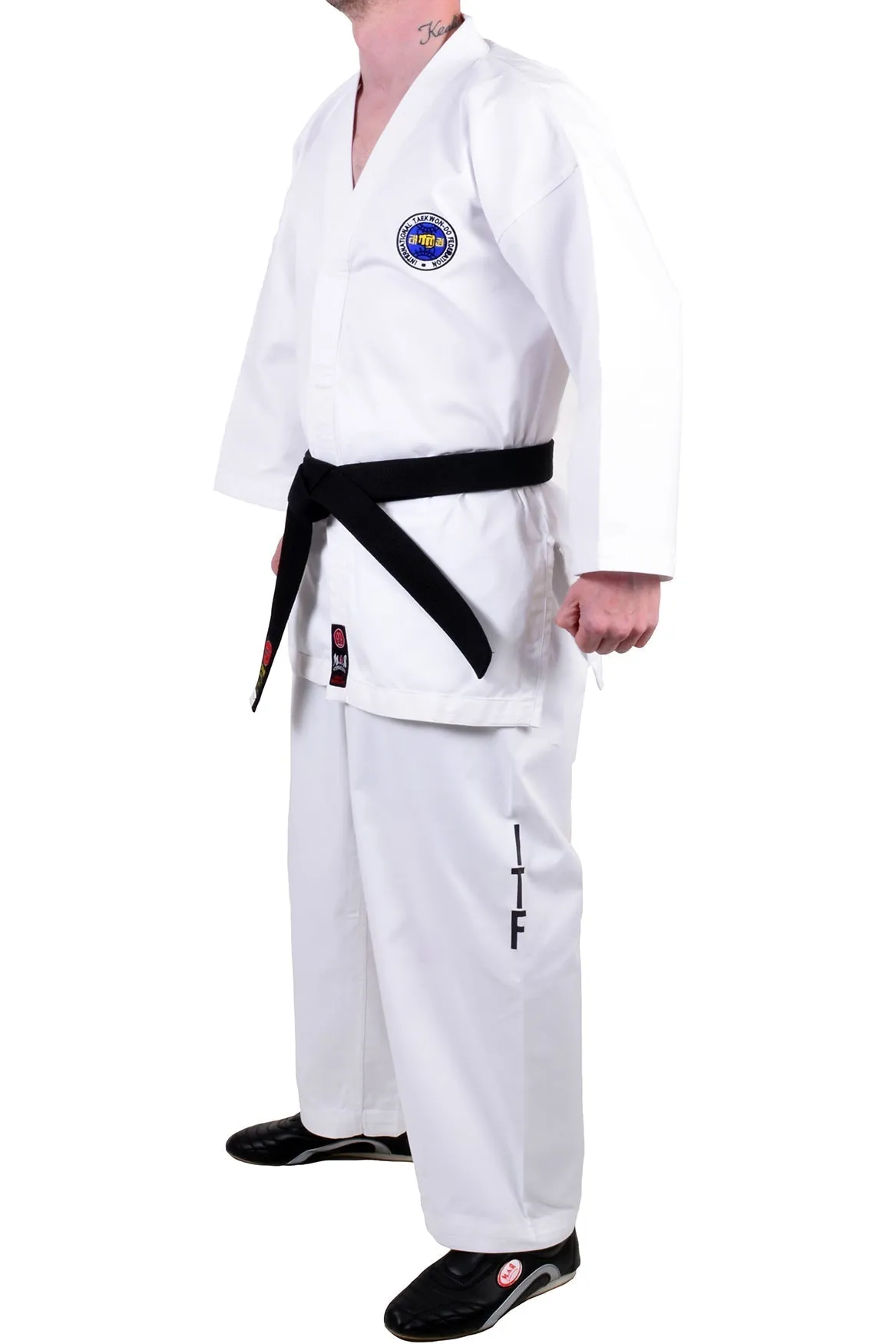 MAR-039 | White ITF Taekwondo Student Uniform   FREE BELT