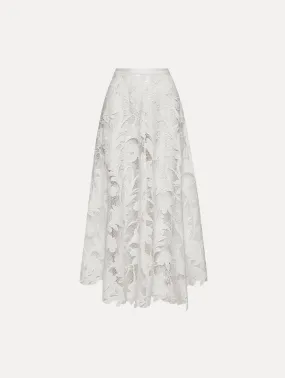 Marbled Carnation Guipure Skirt