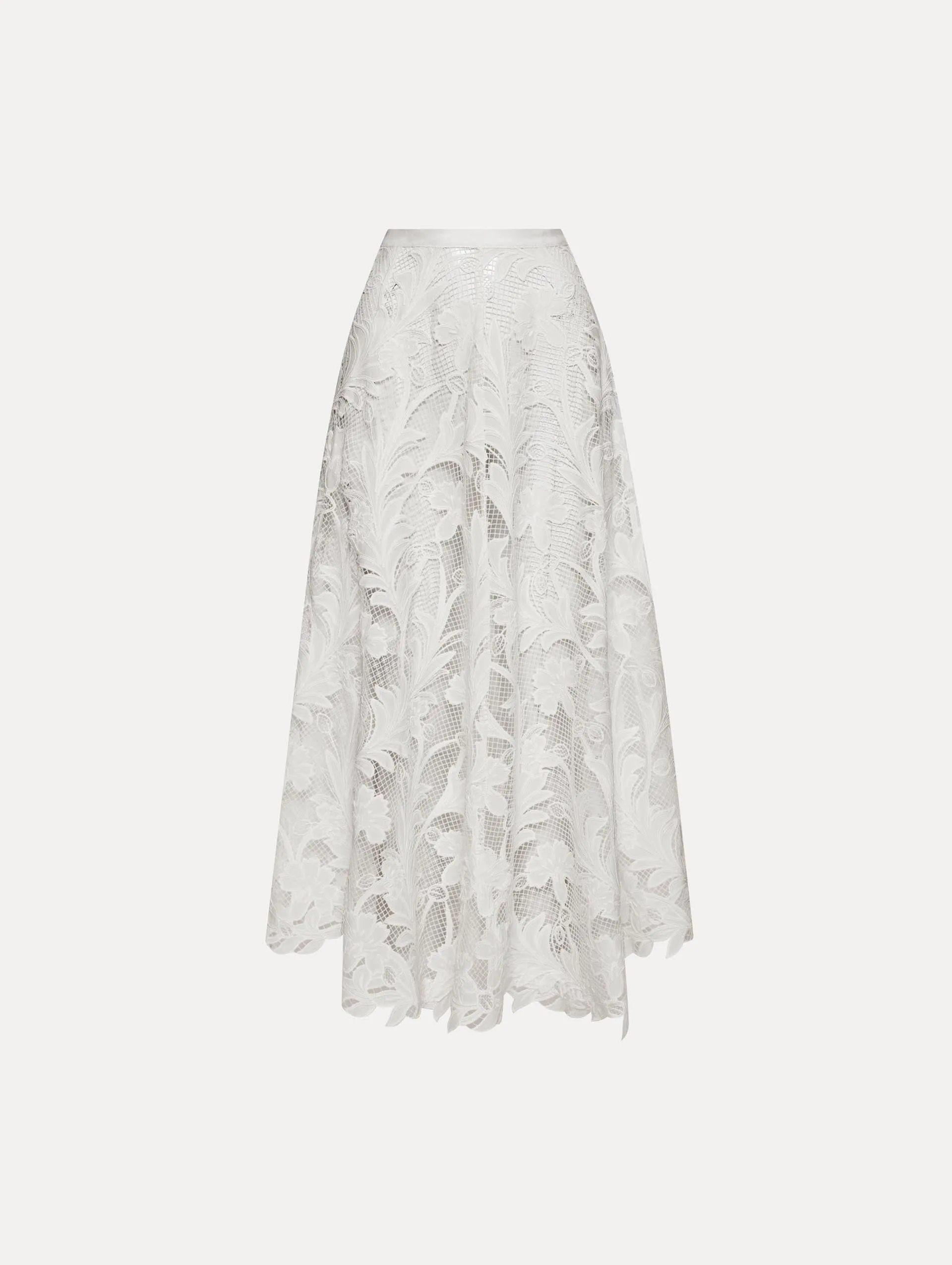 Marbled Carnation Guipure Skirt