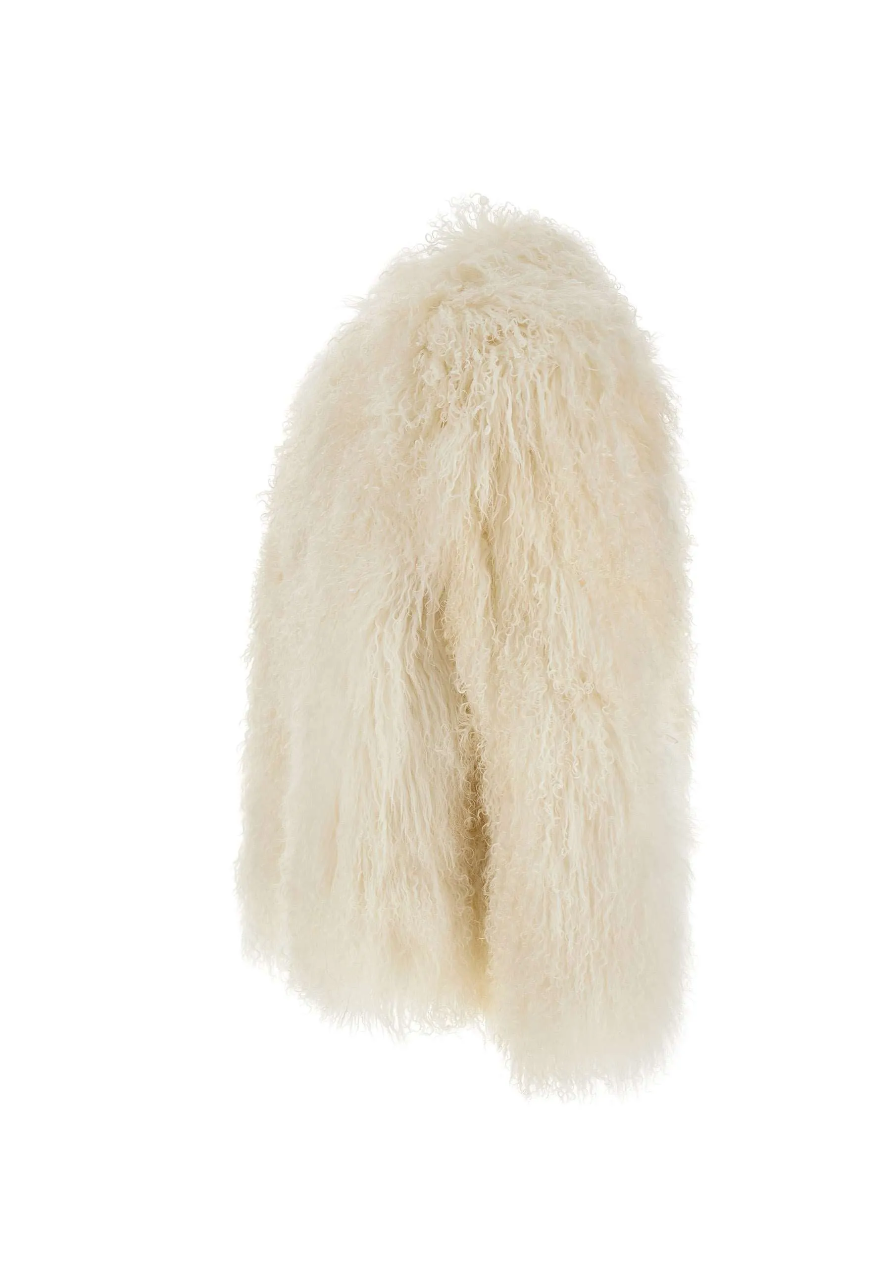 Marina Long White Lamb Fur Coat