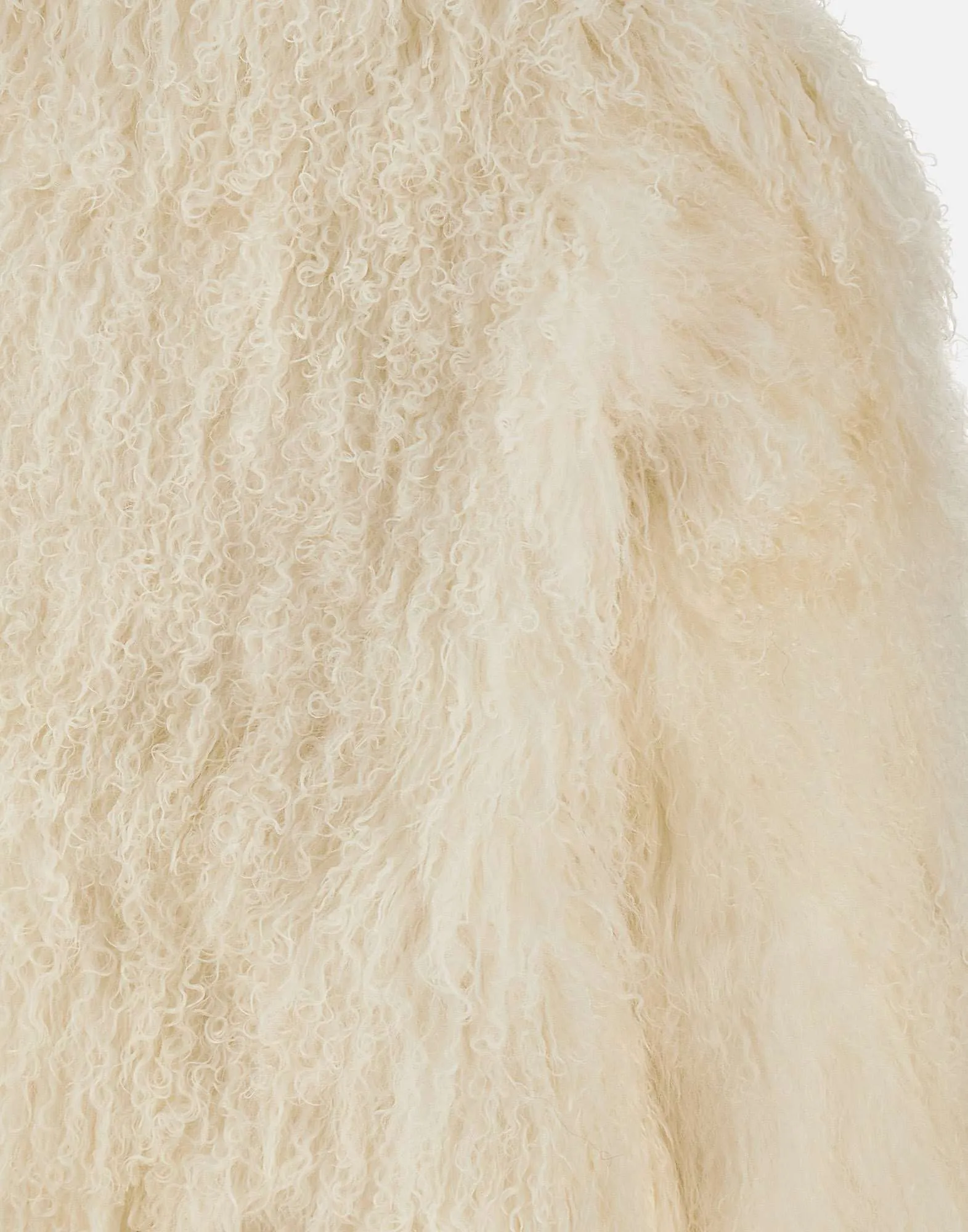 Marina Long White Lamb Fur Coat