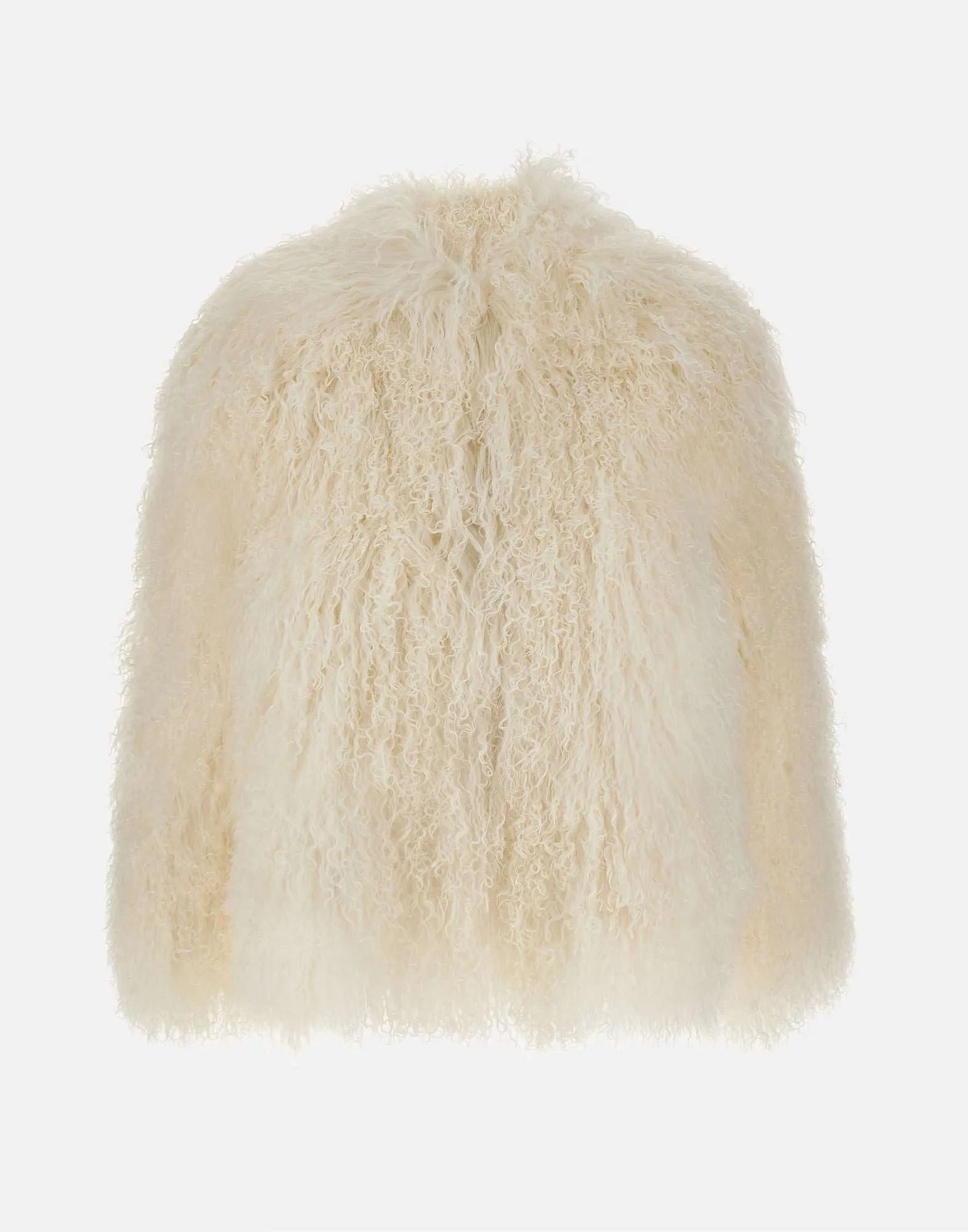 Marina Long White Lamb Fur Coat