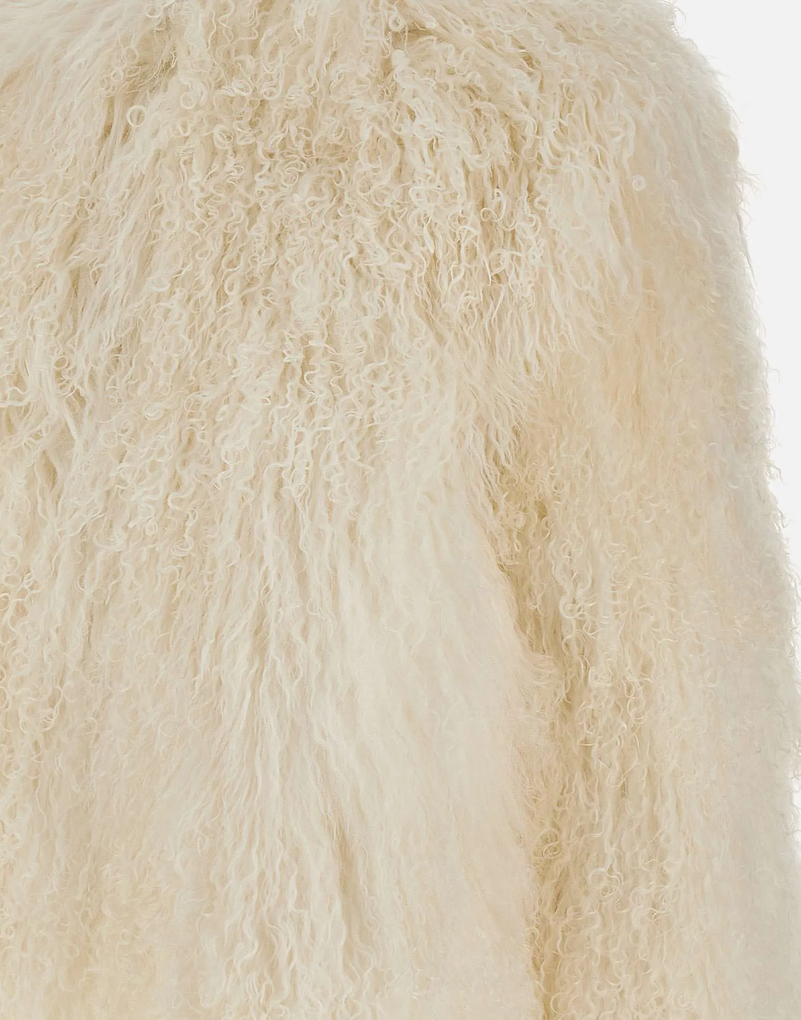 Marina Long White Lamb Fur Coat