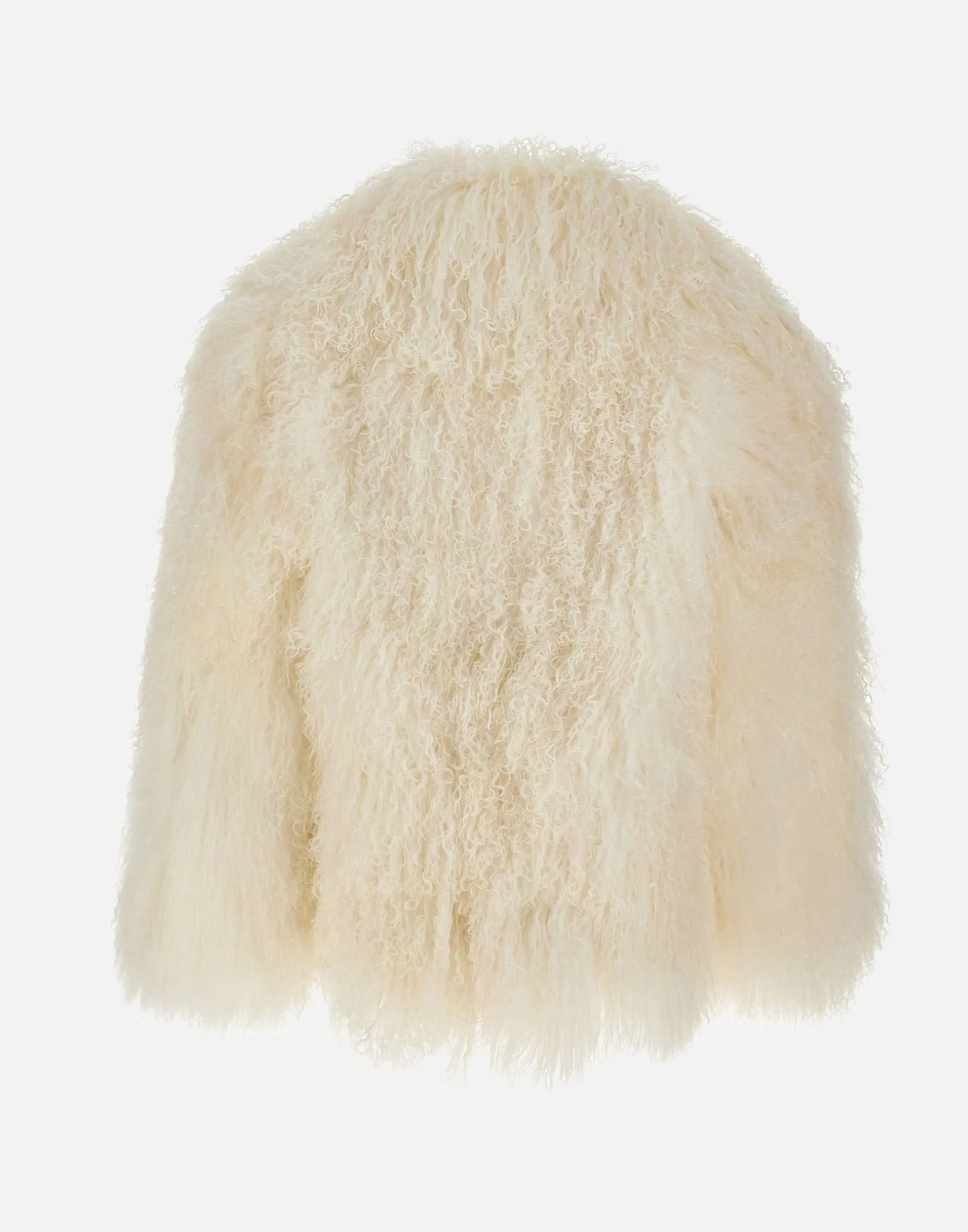 Marina Long White Lamb Fur Coat