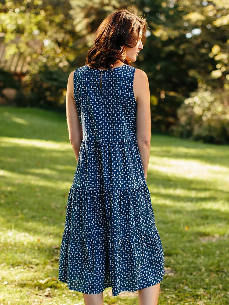 Mata Traders Santa Monica Dress Blue Dots