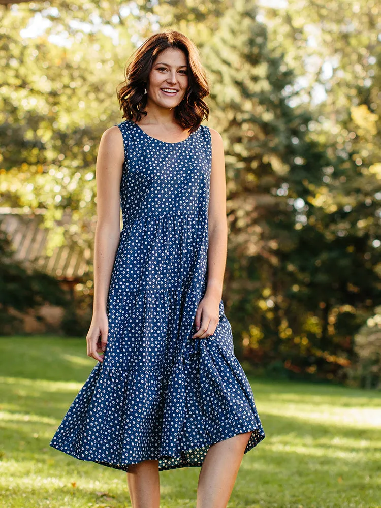 Mata Traders Santa Monica Dress Blue Dots