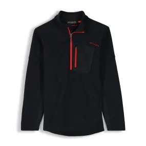 Mens Bandit Half Zip - Black Red (2022)