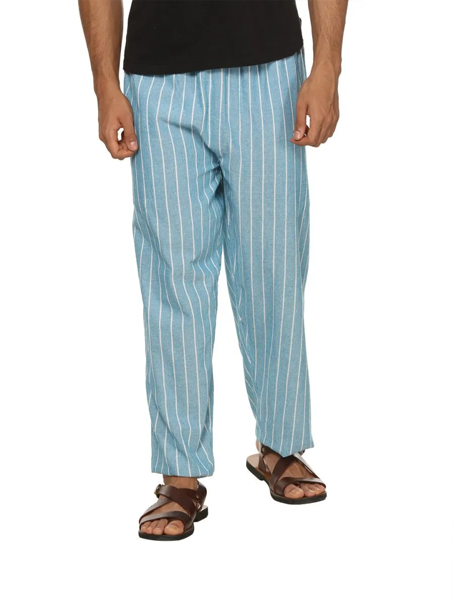 Men's Pyjama Pack of 2 | Dark Blue & Blue Stripes | Fits Waist Sizes 28" to 36"